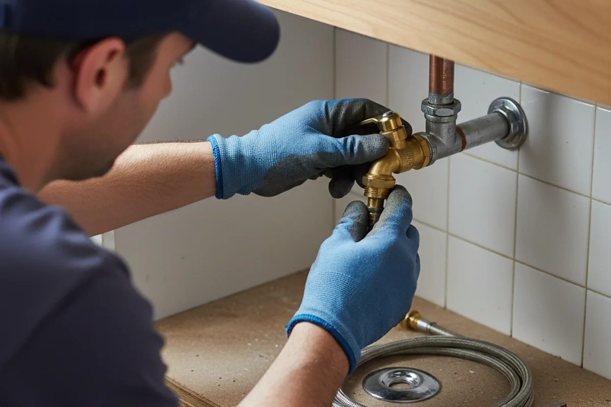 Shutoff valve and fitting work during Well Pump Repair in White Lake